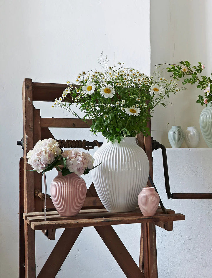 Knabstrup - Vas med spår i vitt 36,5 cm