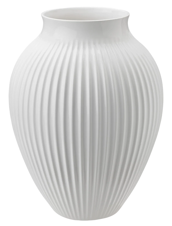 Knabstrup - Vas med spår i vitt 36,5 cm
