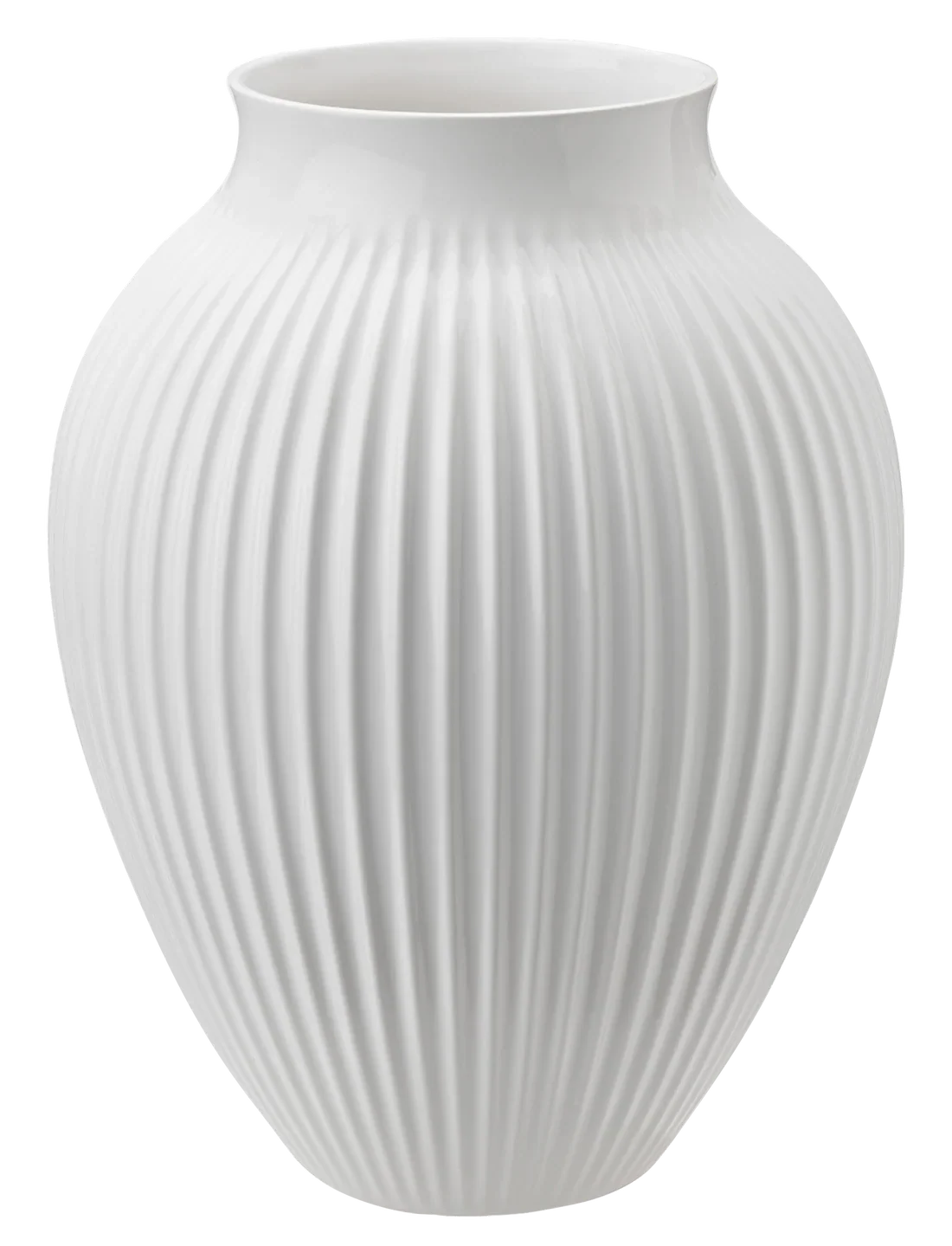 Knabstrup - Vas med spår i vitt 36,5 cm