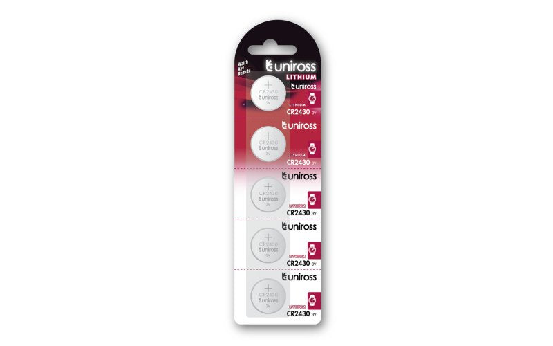 Uniross Litiumbatteri CR2430 3V - 5-pack