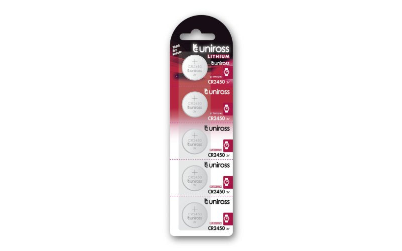 Uniross Litiumbatteri CR2450 3V - 5-pack