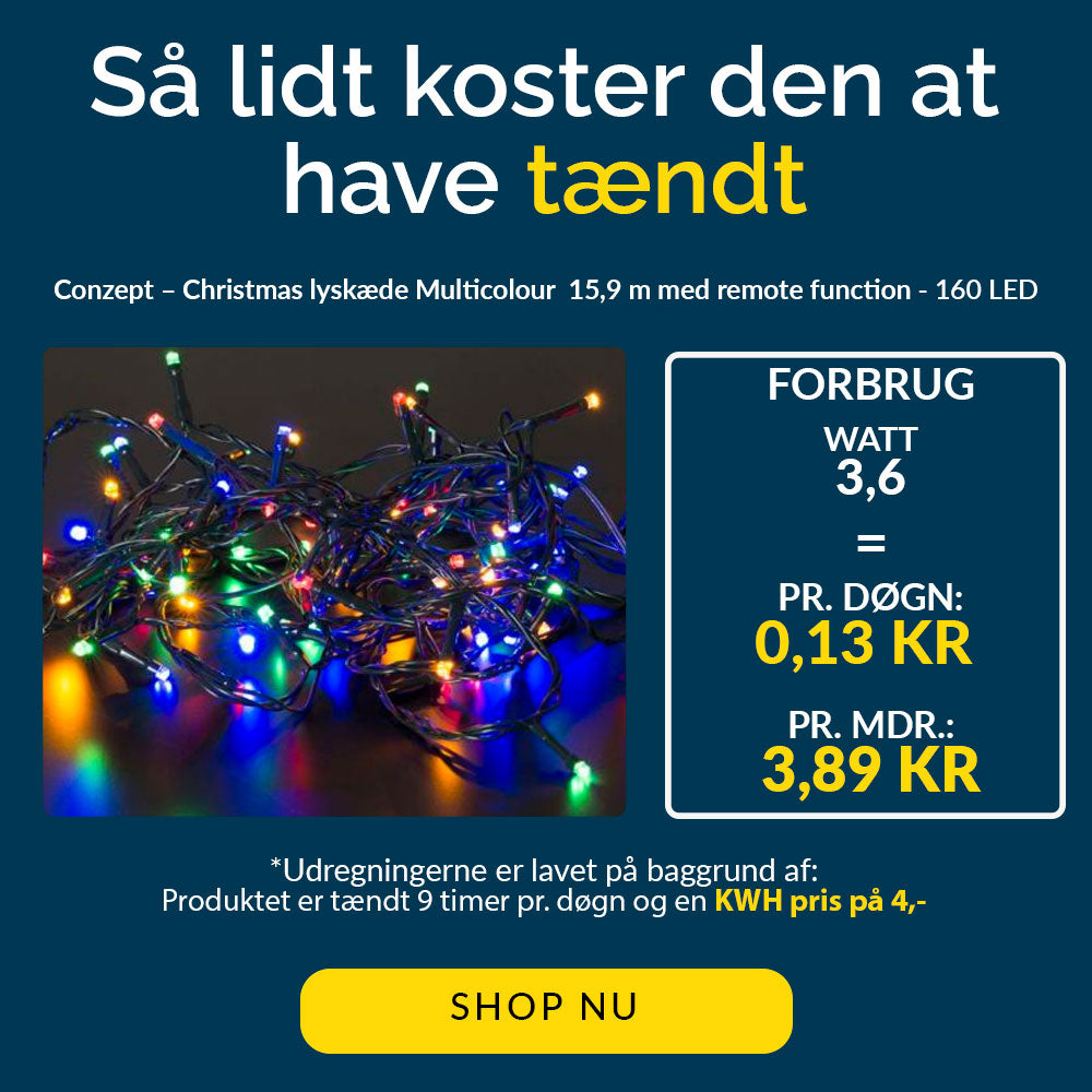 Conzept Christmas - Ljusslinga Multicolour med fjärrkontroll - 160 LED