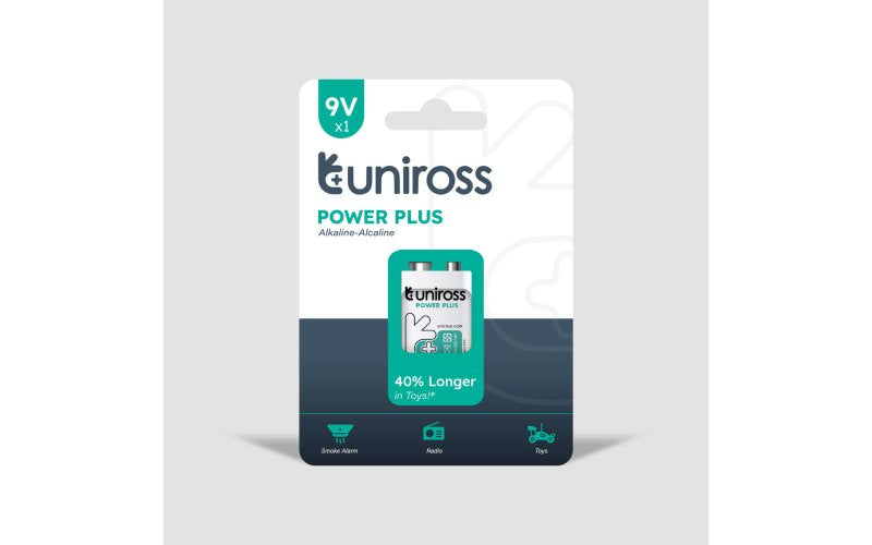 Uniross Power Plus Alkalisk 6LR61 9V