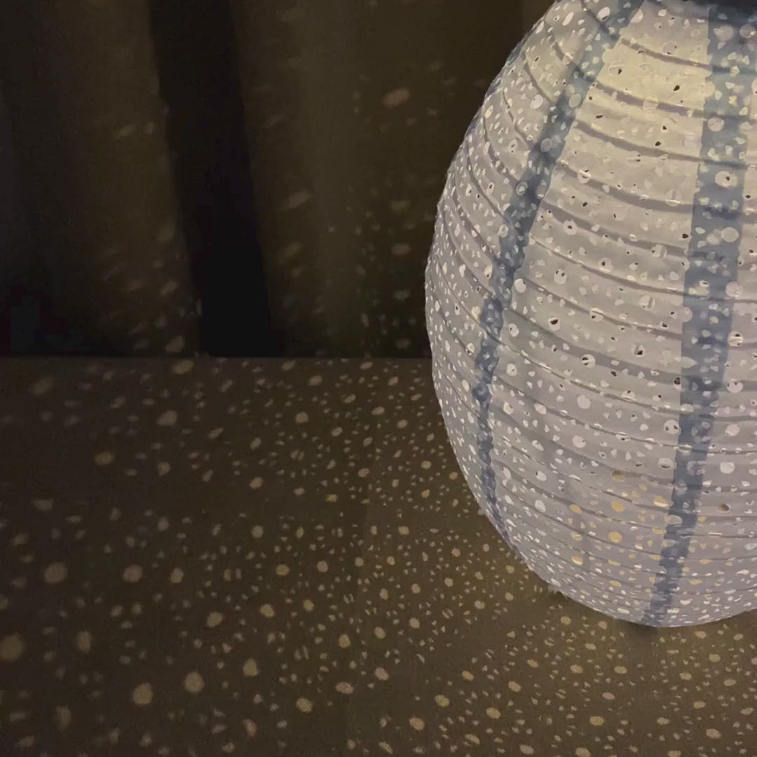 Solcellslykta Ø22x32 cm ljusblå