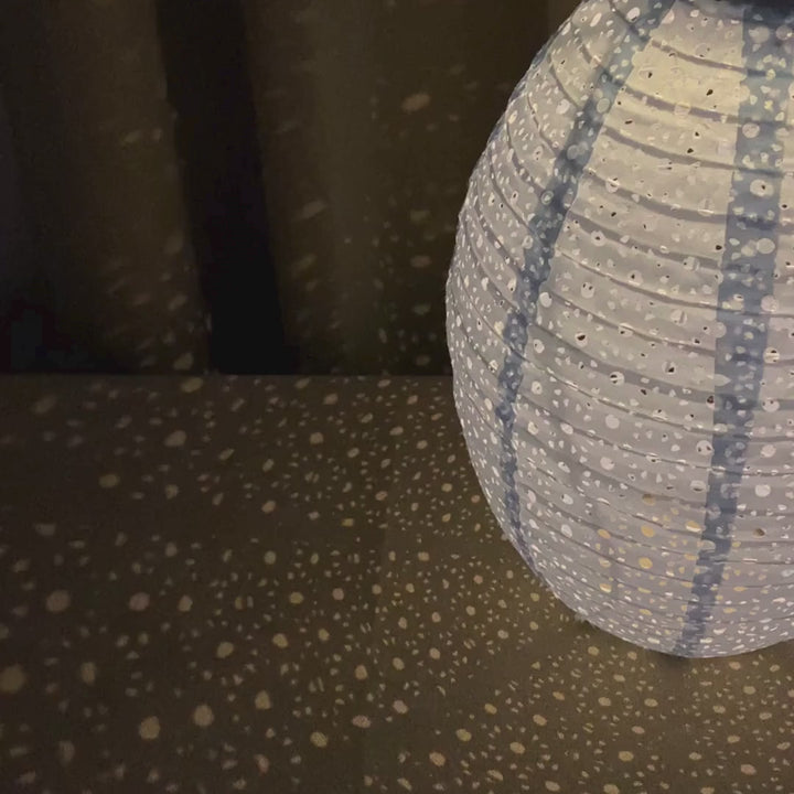 Solcellslykta Ø22x32 cm ljusblå