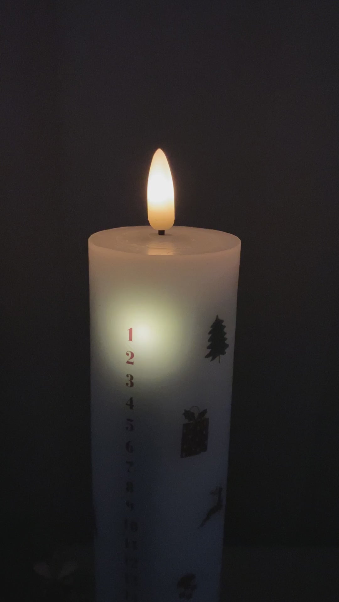 LED-kalenderlampa med julgirlang - med fjärrkontroll