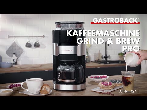 Gastroback - Kaffemaskin Grind &amp; Brew svart/stål