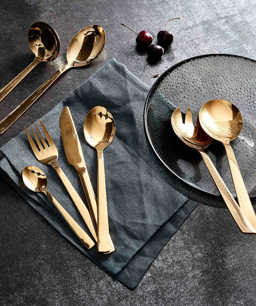 Aida - RAW bestickset sås/potatissked - Guld 2 delar