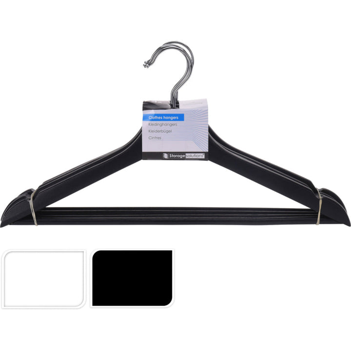 Trähängare - 4 st - Diverse Svart/vit