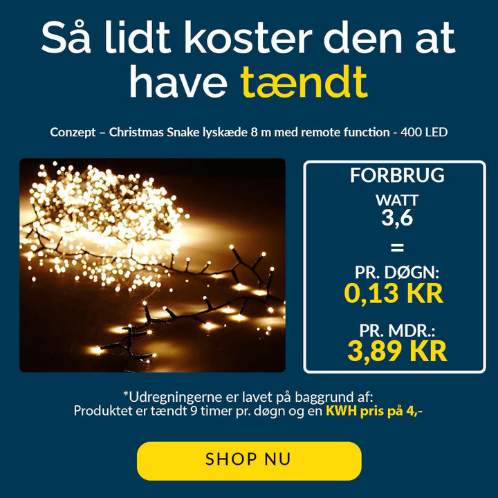 Conzept - Ljuskedja med orm och fjärrkontroll - 400 LED