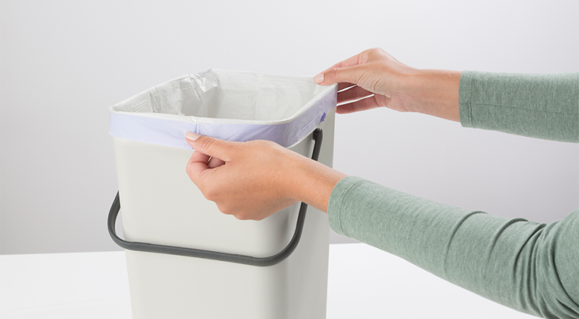 Brabantia - Sortera och gå papperskorg - 16l - ljusgrå