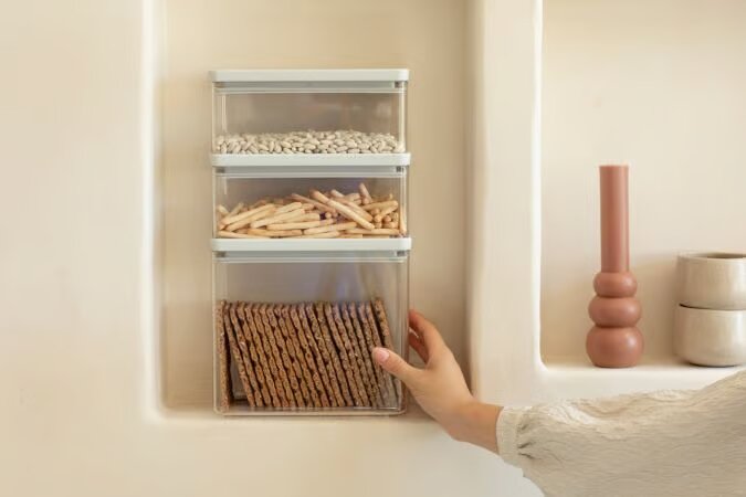 Brabantia - Smakfullt förvaringsset stapelbar 3 delar 2x1,5+1x3,5L