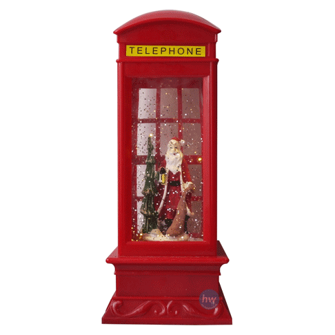 Conzept Christmas - Snölykta med telefonbox - 15,5x27 cm