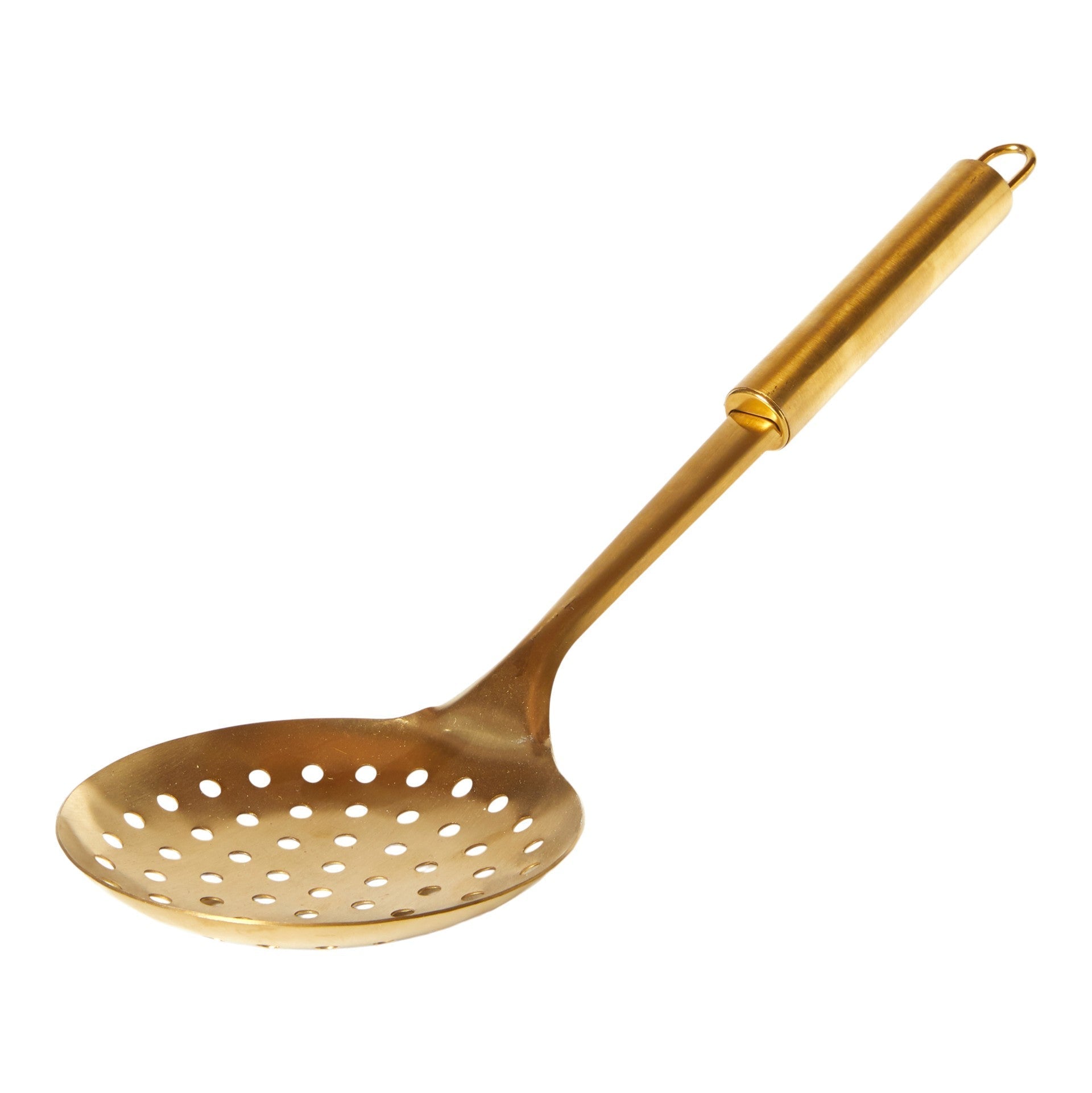 Hålsked - guldfärgad 33,5 cm rostfritt stål