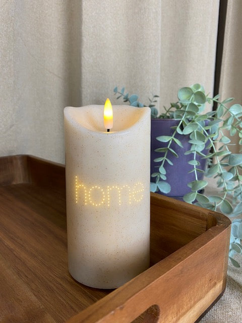 LED-blocklampa - Twinkle plast creme HOME