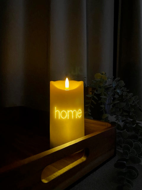 LED-blocklampa - Twinkle plast creme HOME