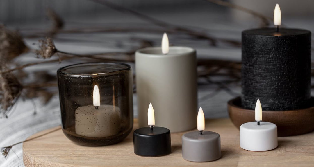 Uyuni - LED-värmeljus nordisk vit - H4 cm