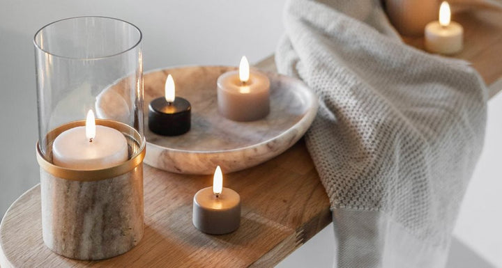 Uyuni - LED-värmeljus nordisk vit - H4 cm