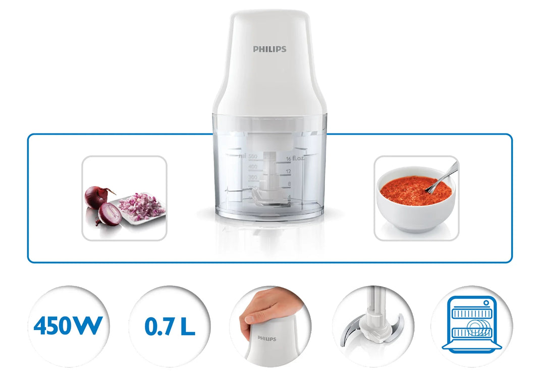 Philips minihackare vit HR1393/00